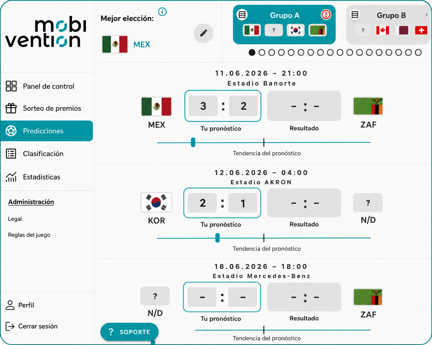 fußball Tippspiel für Unternehmen tippen in der App zur WM 2026