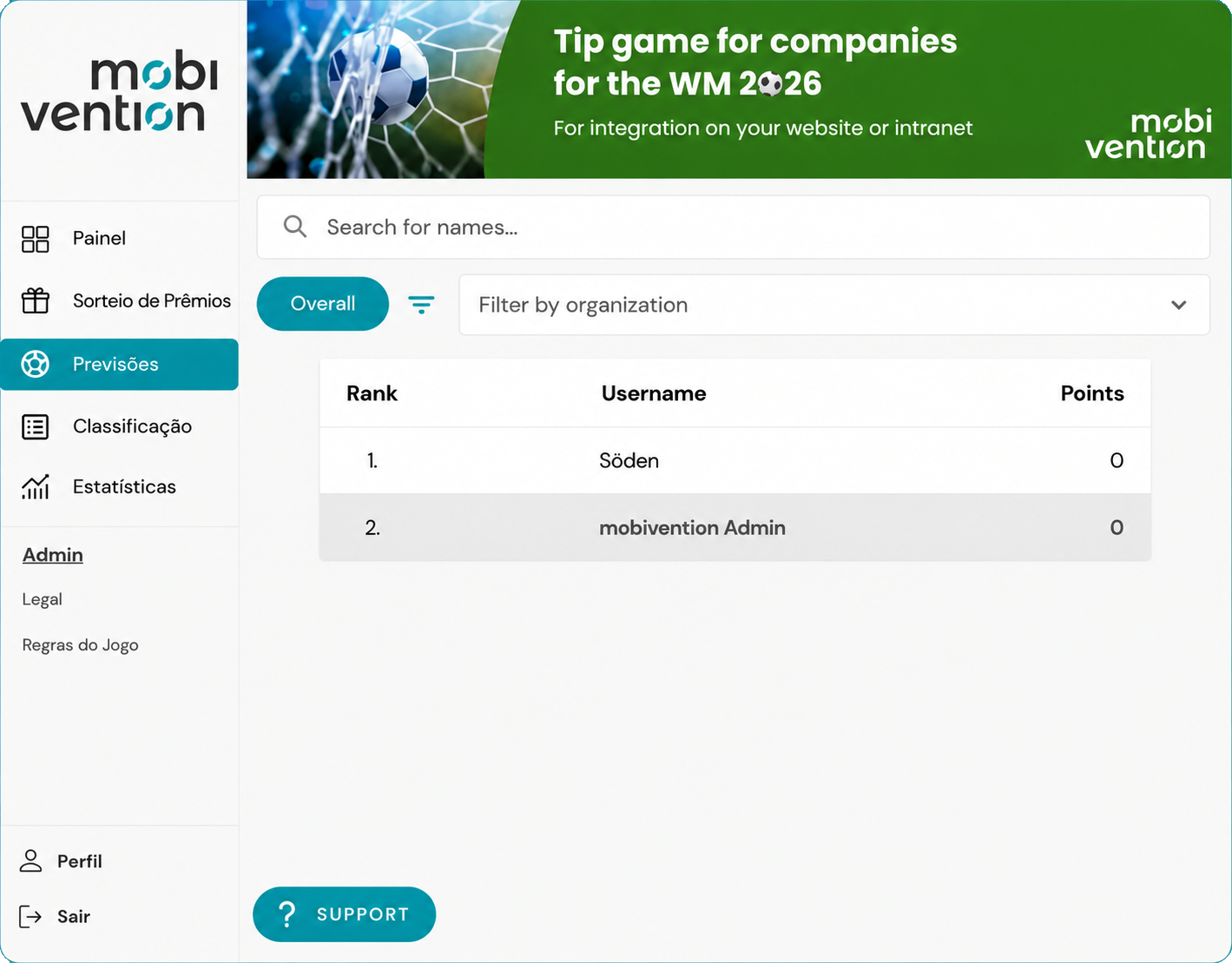 fußball Tippspiel für Unternehmen tippen in der App zur WM 2026