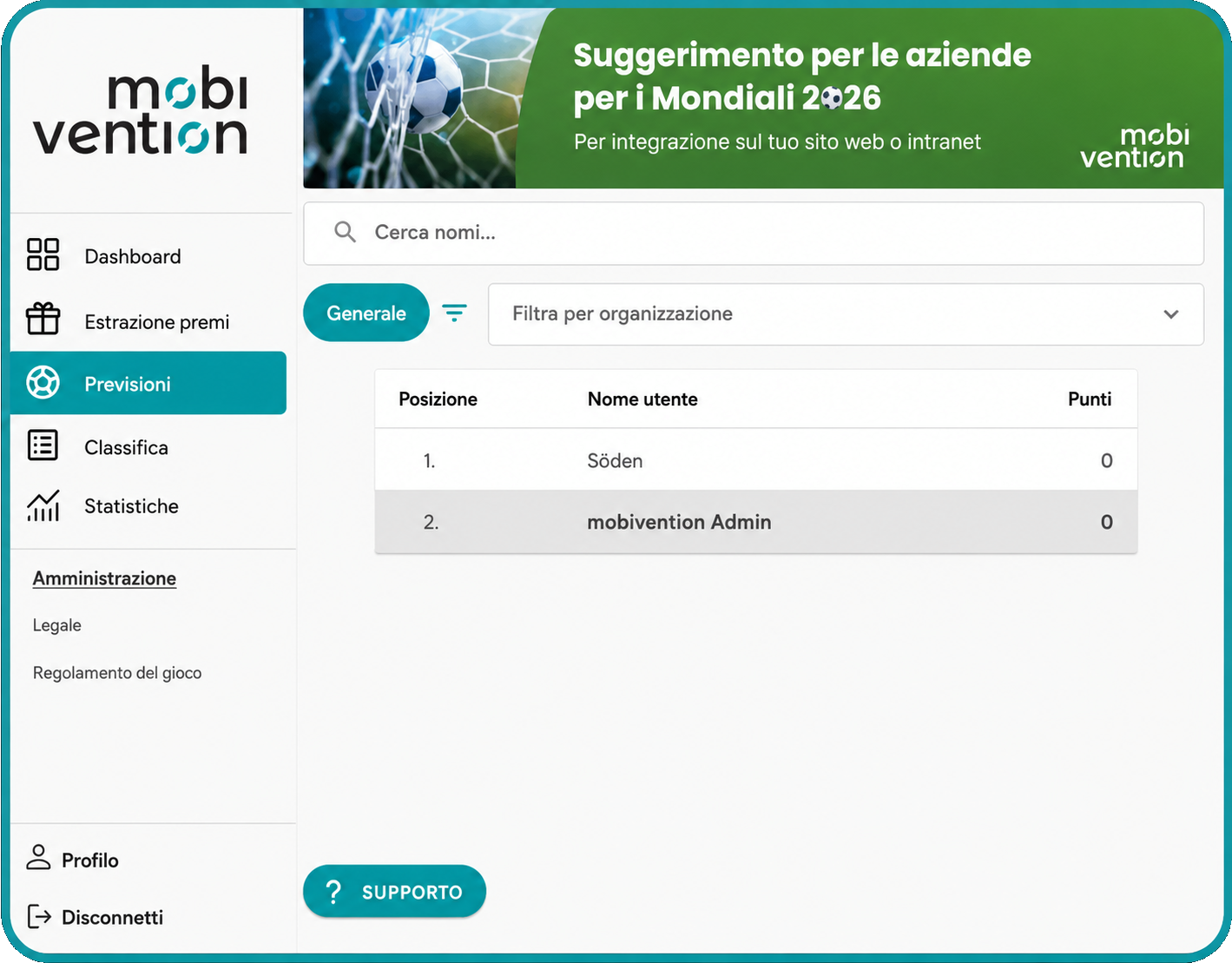 wm 2026 Fußball Tippspiel für Unternehmen der Corporate App mit Spielplan